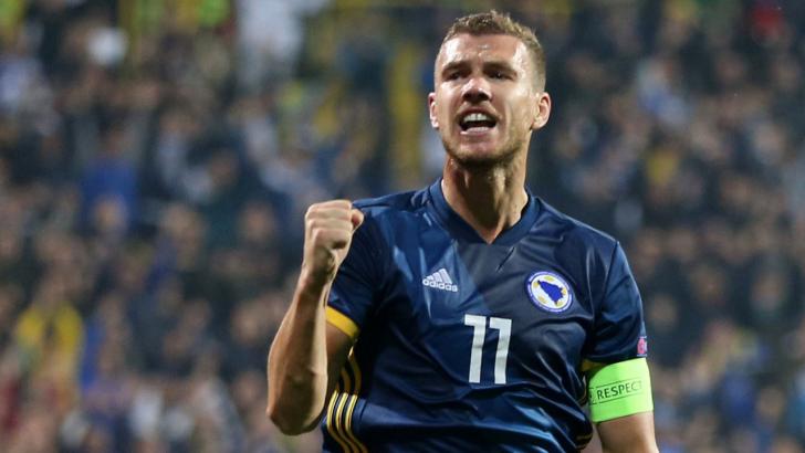 Bosnia striker Edin Dzeko